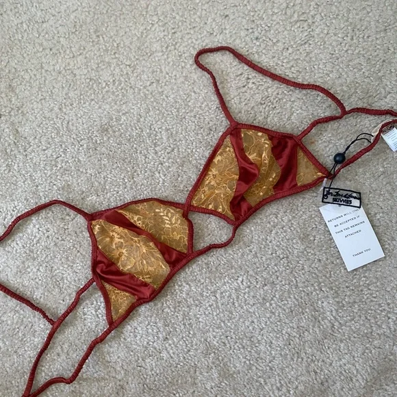 For Love & Lemons - Georgi Silk Paneled Bra (Free Shipping!) - Picture 6 of 6